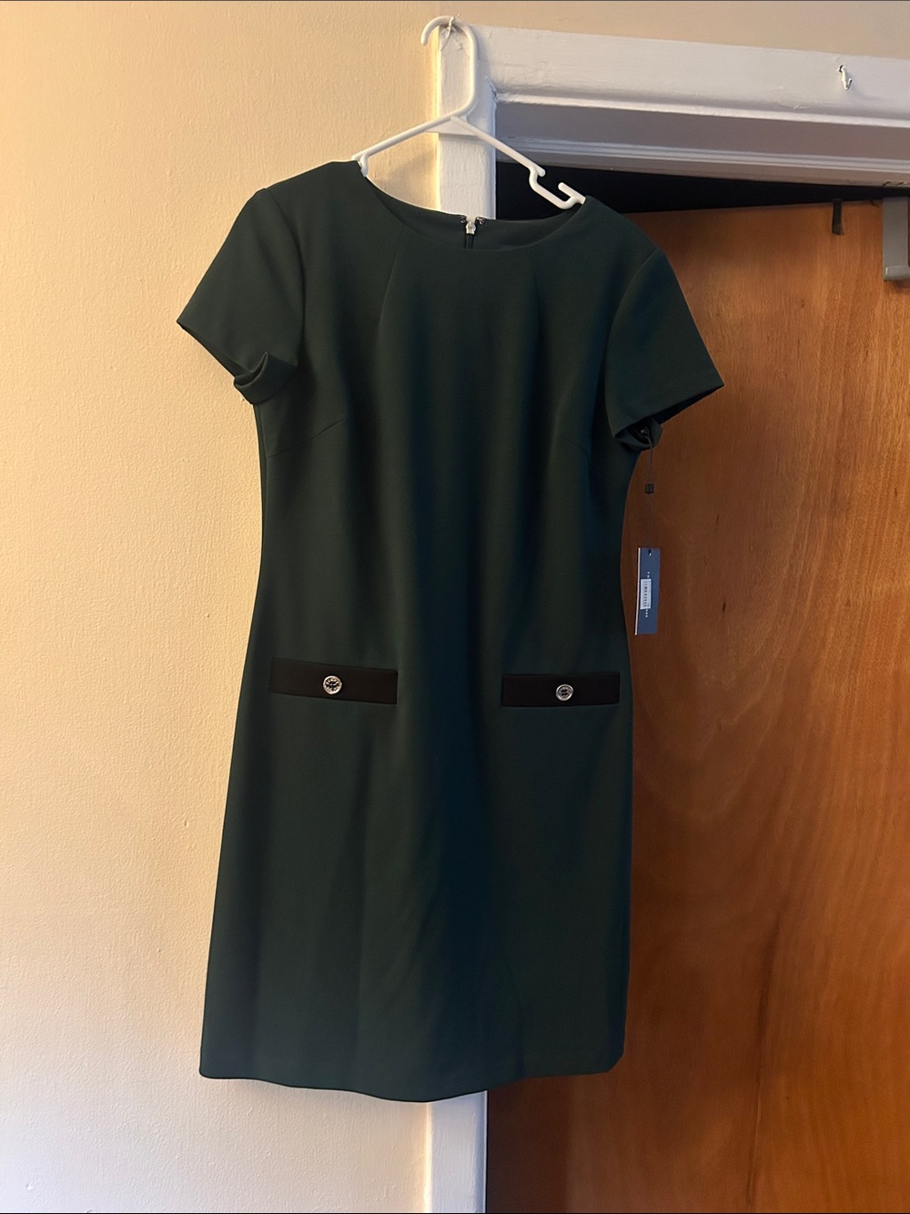 Tommy Hilfiger Dark Green Short-Sleeve Shift Dress